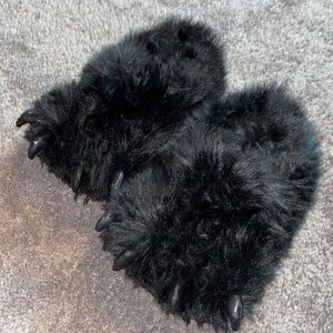 Black Bear Feet Slippers
